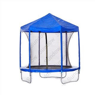 Trampolín con tienda de campaña