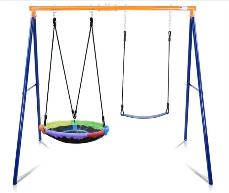 Juego de columpio doble de metal