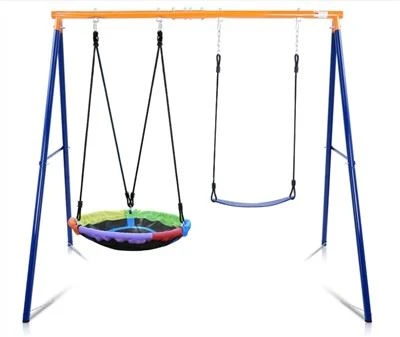 Juego de columpio doble de metal